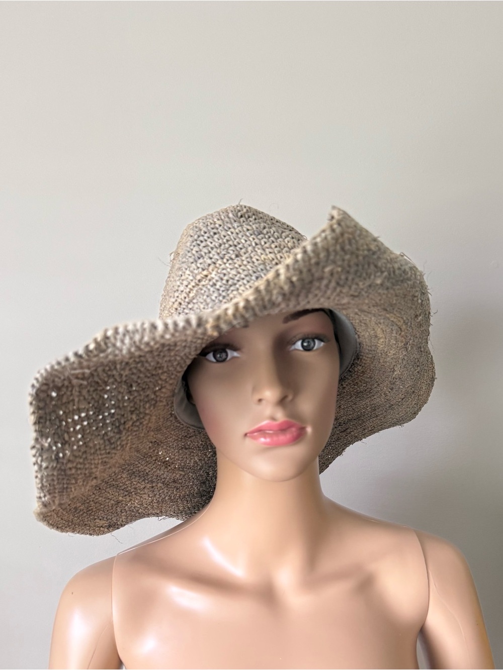 Free People Natural Woven Floppy Sun Hat